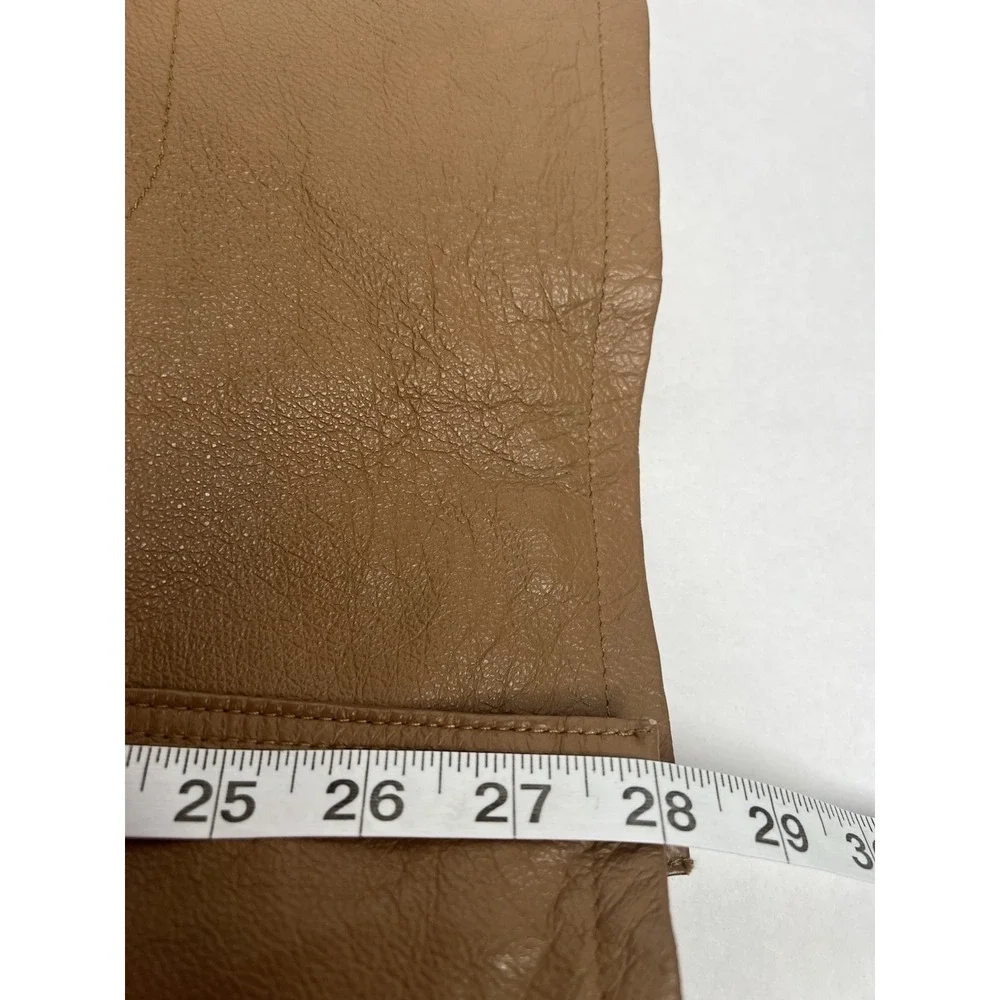 Centigrade Leather‎ Jacket Soft Tan Camel Medium 4 Button Zipper Lined Womens